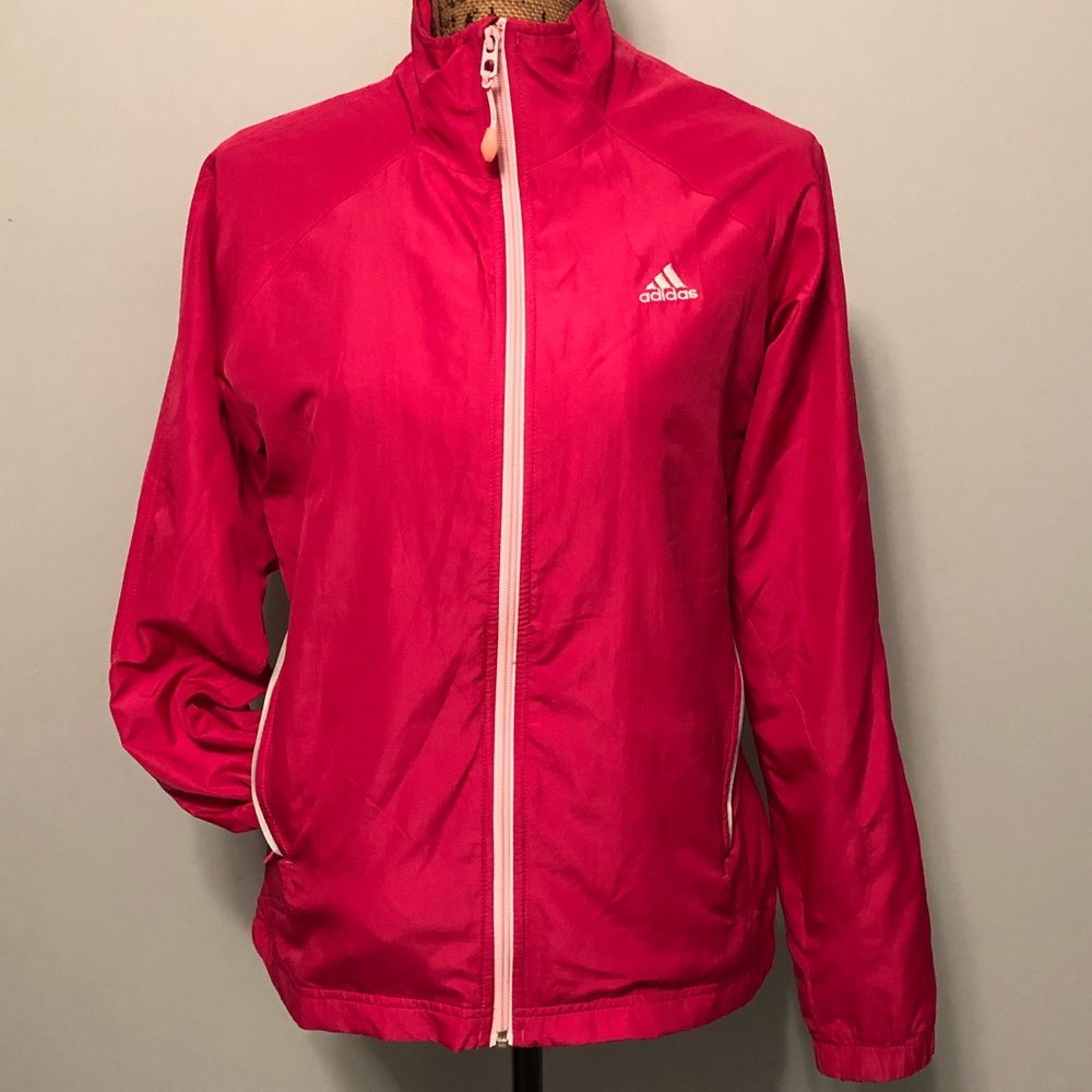 Adidas Hot Pink Windbreaker Size Medium